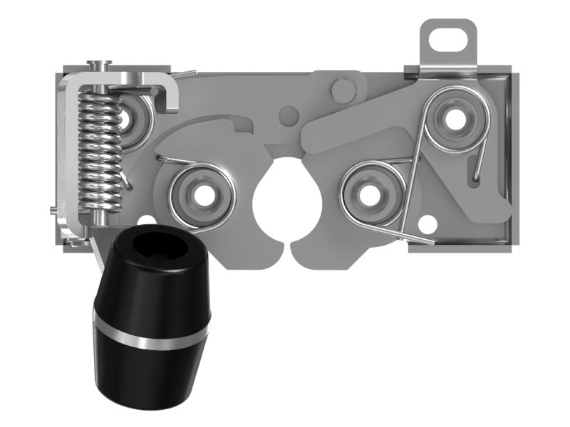 Поворотная защелка двери кабины