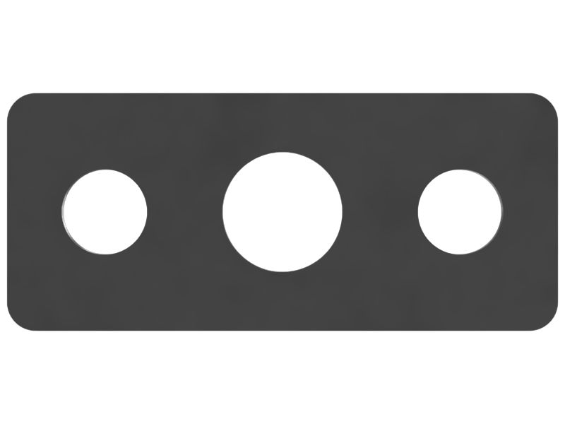 Стальной блок, общая длина 116 мм