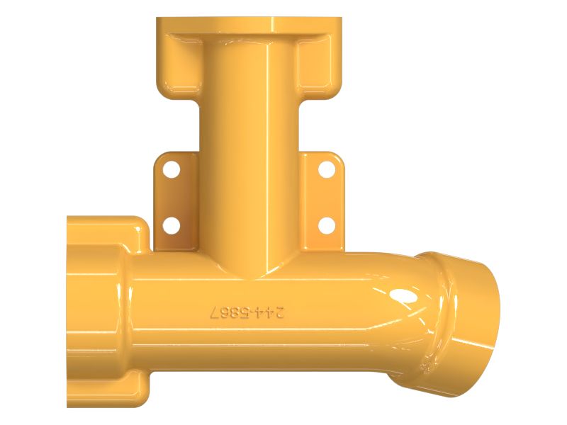 Перепускной коленчатый патрубок маслоохладителя с внешним диаметром 84 мм
