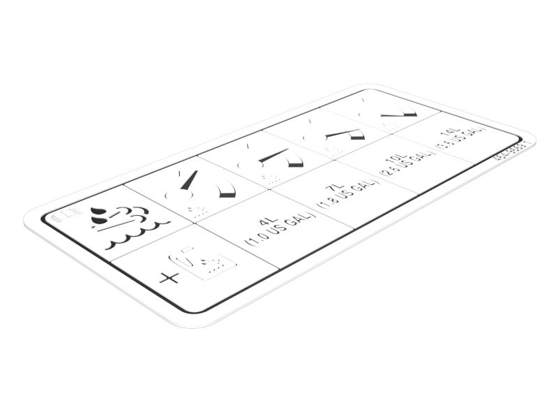 Наклейка указателя жидкости для очистки дизельного выхлопа