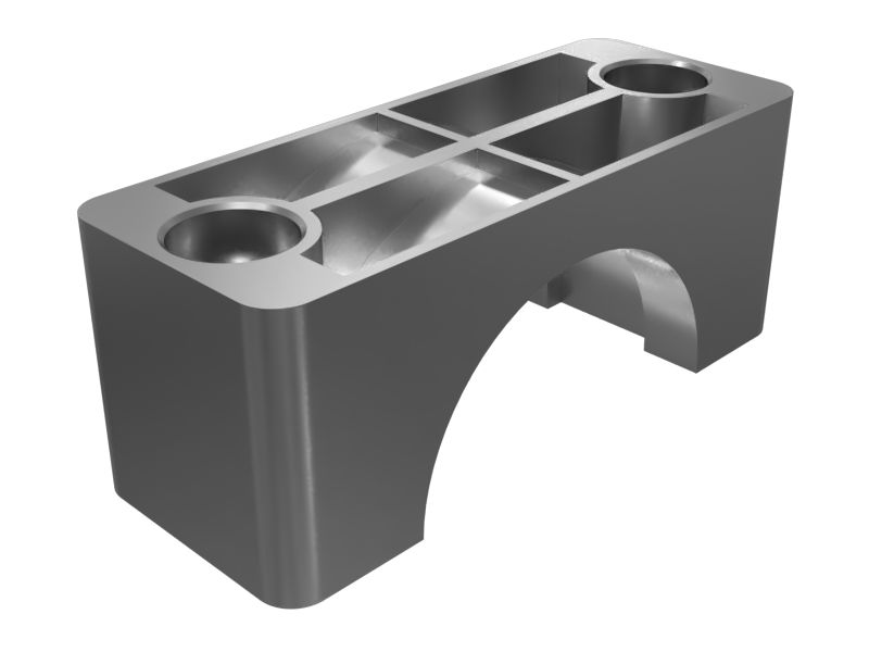 Корпус однотрубного половинного зажима диаметром 88,00 мм