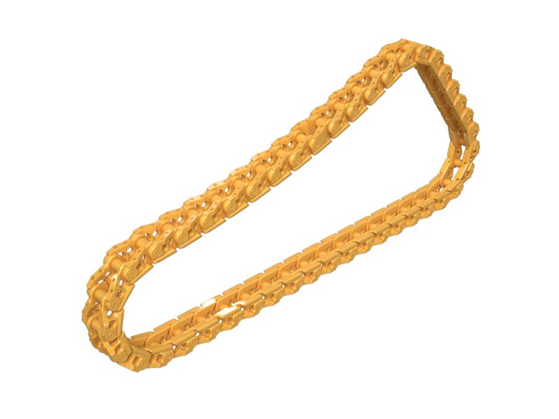 Звено герметичной и смазываемой гусеницы с шагом 215,9 мм