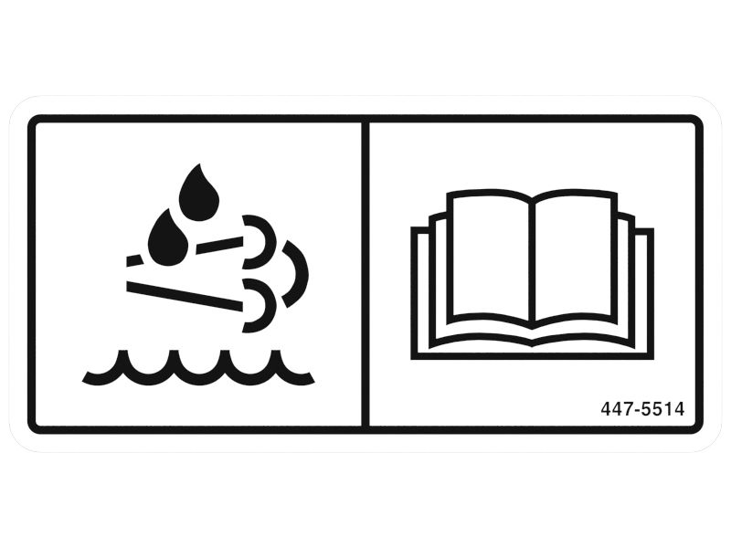 Наклейка с предупреждением об опасности возгорания и необходимости изучения руководства по эксплуатации