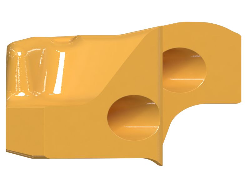 Замыкающее звено гусеничной ленты (левый конец пальца) для тяжелых условий эксплуатации.