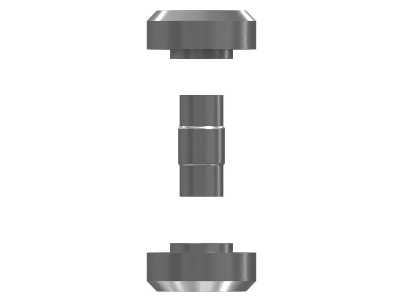 Симметричная изолирующая двухкомпонентная опора