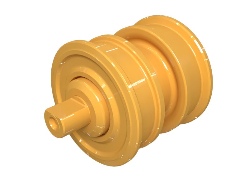 Двухребордный опорный каток