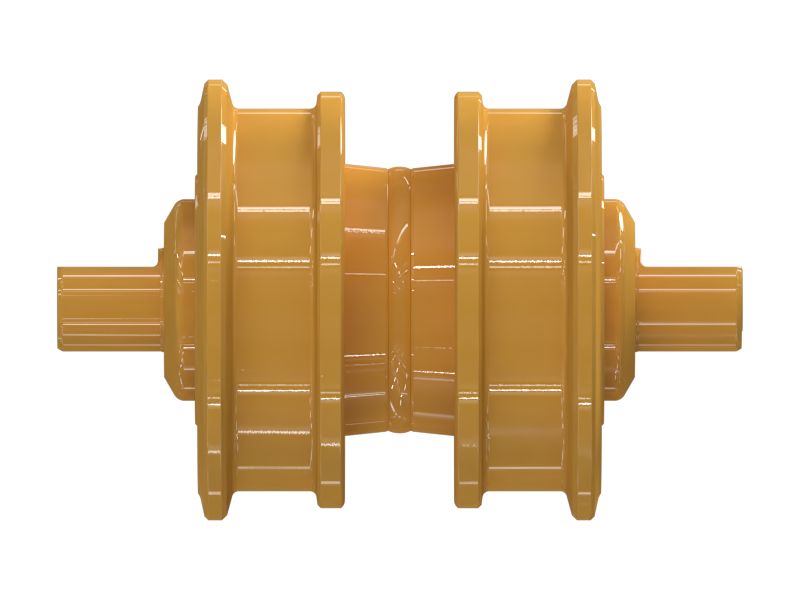 Двухребордный опорный каток