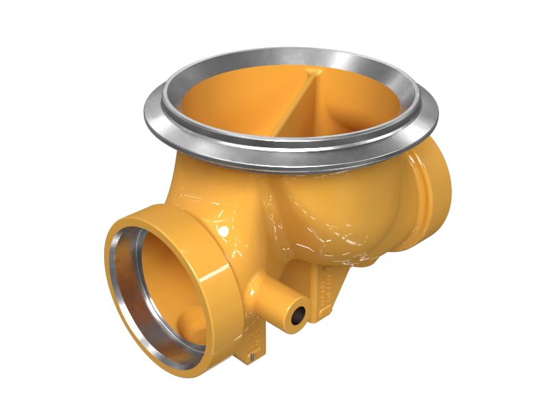 Выпускной коленчатый патрубок тройника