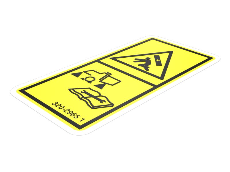 320-2965: Предупреждающая пленка для сброса давления в баллоне