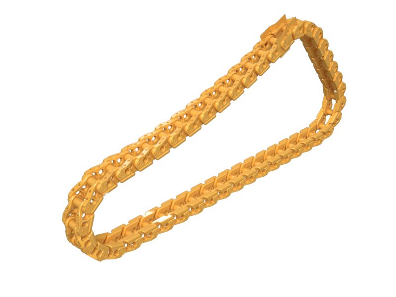 Звено герметичной и смазываемой гусеницы с шагом 260,4 мм