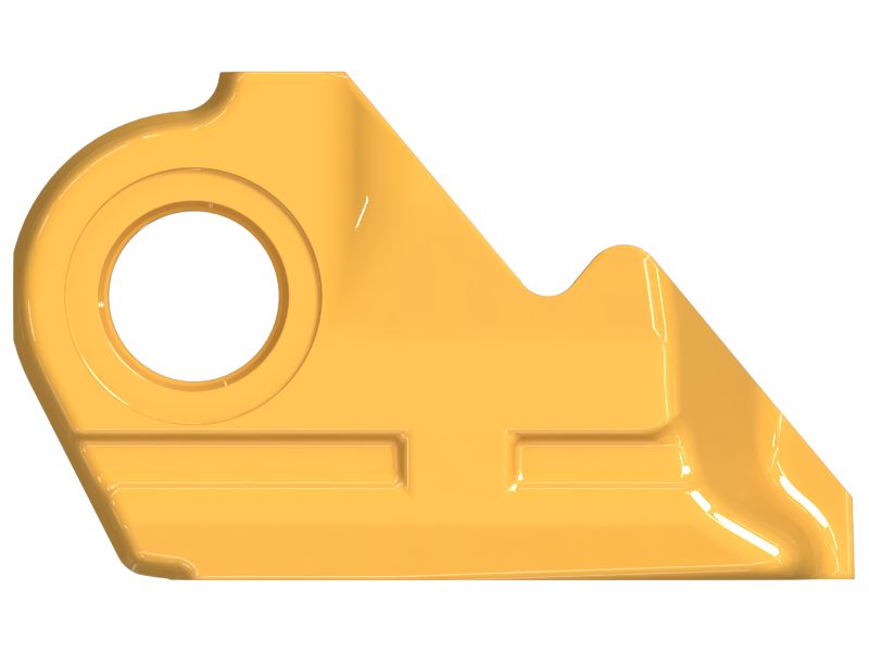 Замыкающее звено гусеничной ленты (левый конец пальца) для тяжелых условий эксплуатации.