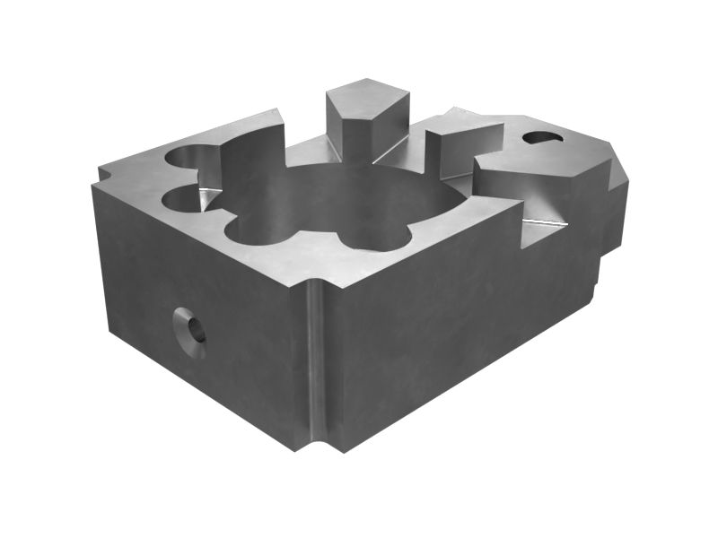 Стальной блок общей длиной 200 мм