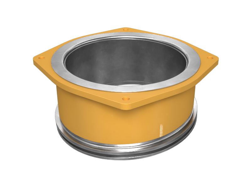 Коленчатый патрубок выхлопной трубы с наружным диаметром 265,18 мм