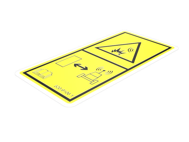 520-9106: Наклейка с предупреждением о системе Product Link