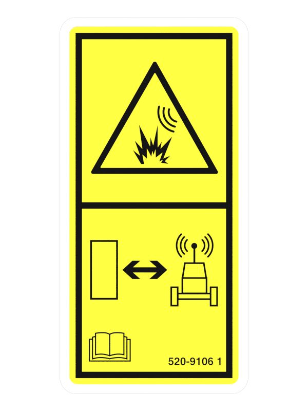 Наклейка с предупреждением о системе Product Link