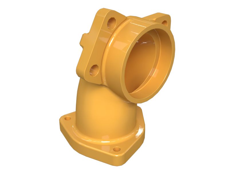 Коленчатый патрубок на выпуске турбокомпрессора