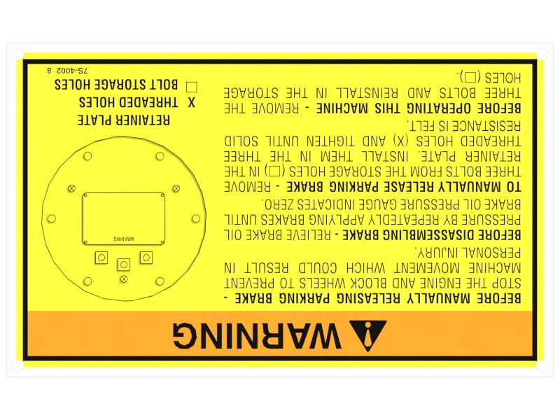 Длинная предупреждающая пластина 149 мм