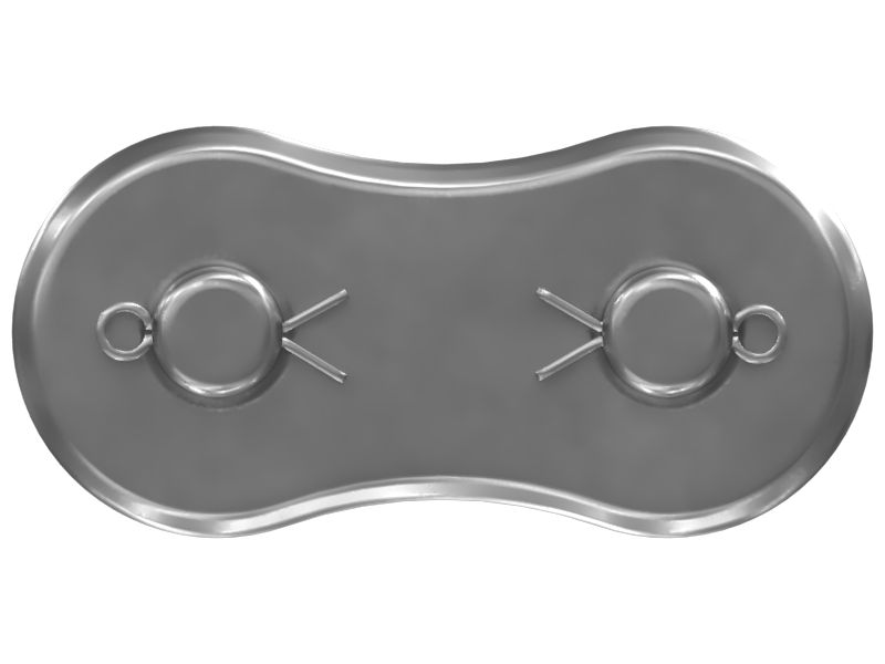 Соединительное звено приводных цепей привода конвейера шнекового бура