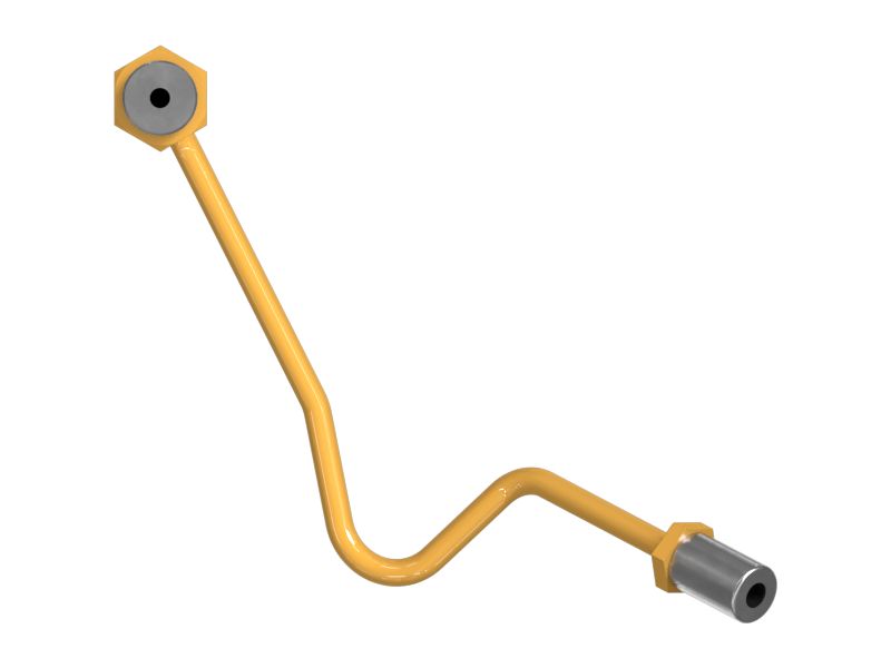 Трубка для топливопровода с несколькими изгибами диаметром 8 мм