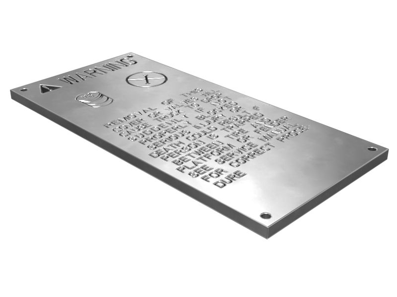 8T-4755: Предупреждающая табличка длиной 170 мм