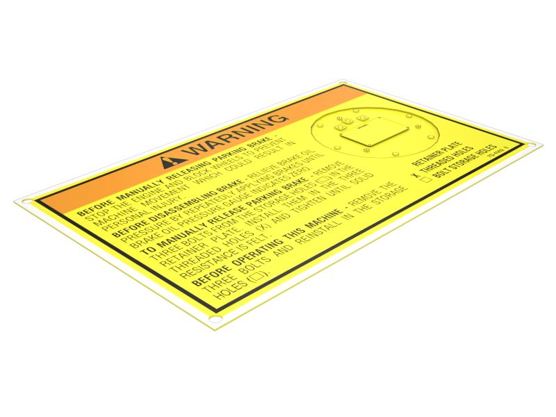 7S-4002: Длинная предупреждающая пластина 149 мм