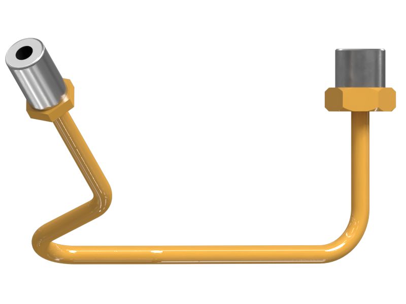 Трубка для топливопровода с несколькими изгибами диаметром 8 мм