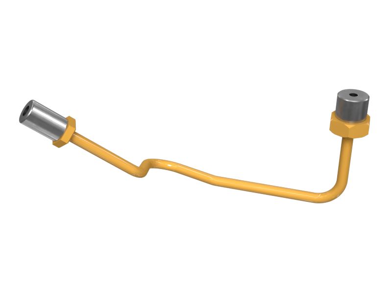 296-4744: Трубка для топливопровода с несколькими изгибами диаметром 8 мм