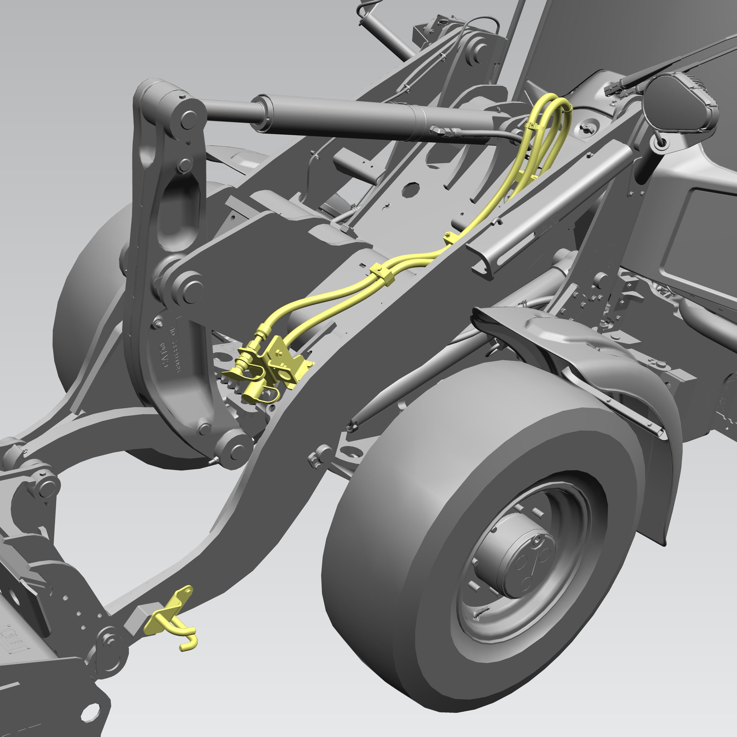624-4457: AUX HYDRAULIC LINES, STD FLOW, SSL, KIT