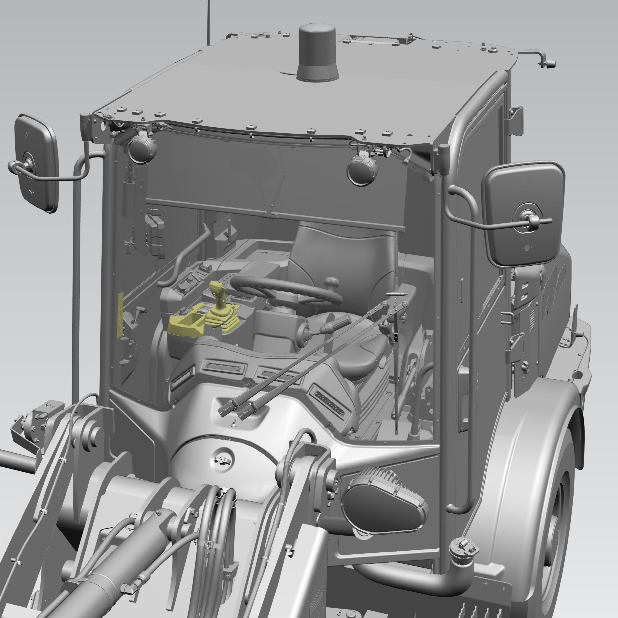 616-8593: LOADER JOYSTICK WITH SINGLE AUXILLARY ROLLER, KIT