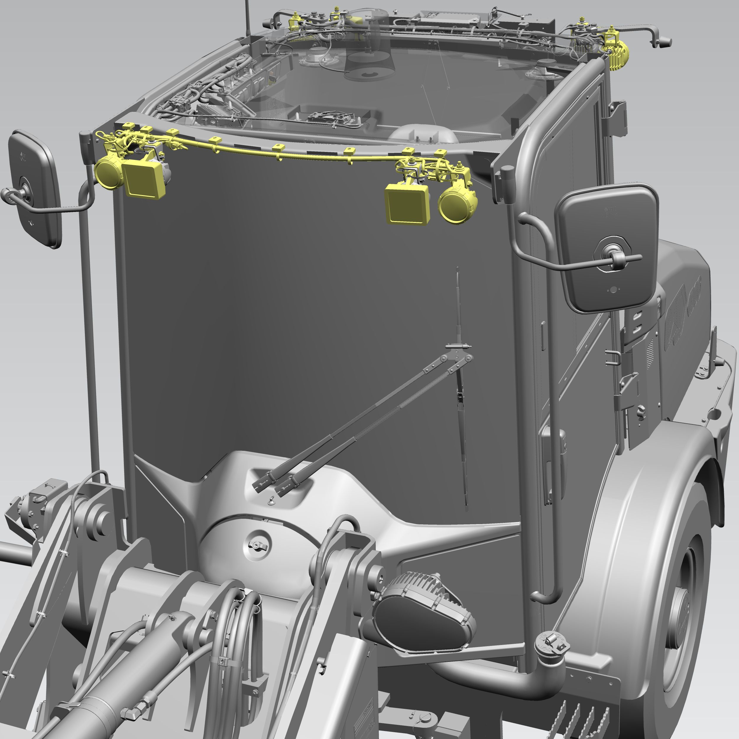 AUXILLARY WORK LIGHTS, 4X HAL AND 4X LED, KIT