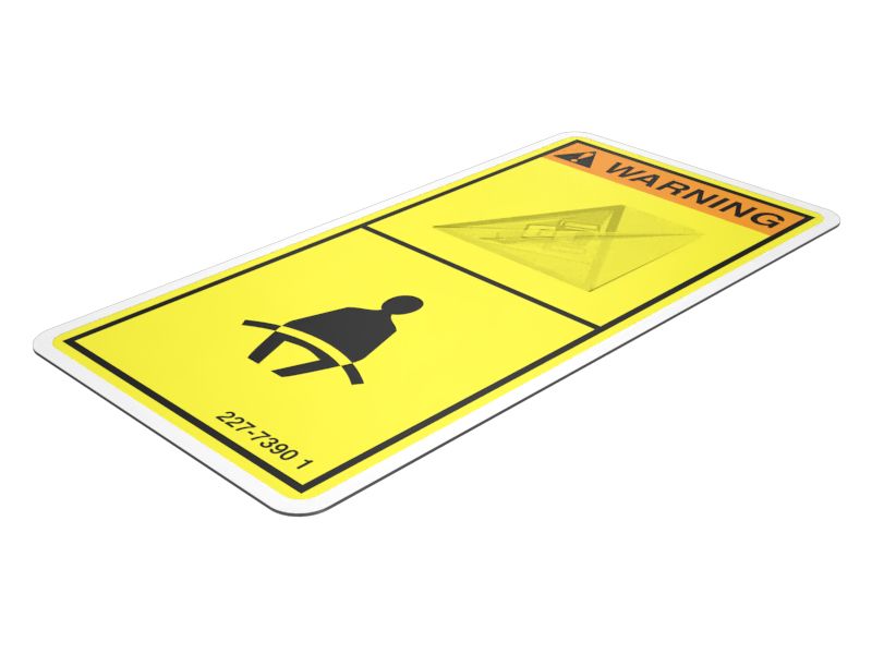 Наклейка с предупреждением о ремне безопасности