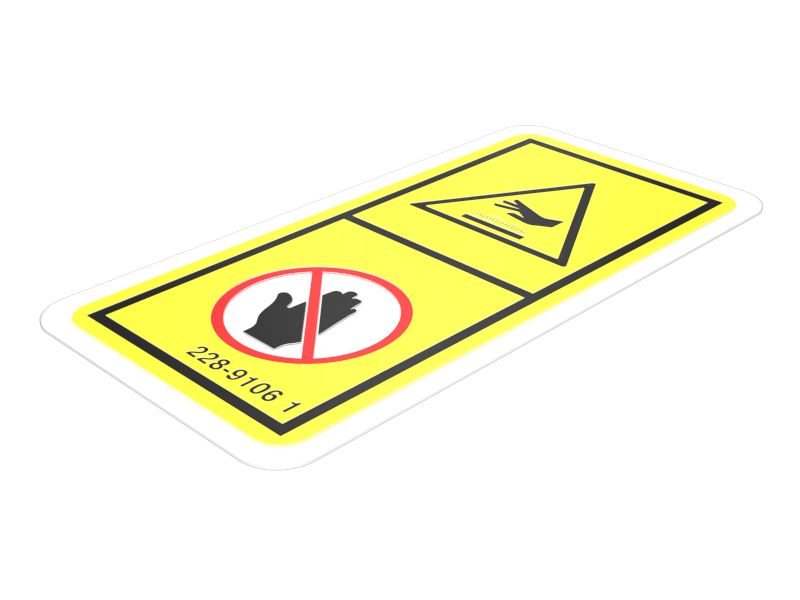 228-9106: Предупреждающая пленка о горячей поверхности