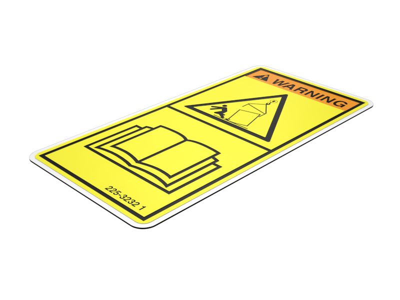 225-3232: Предупреждающая пленка о падении предмета