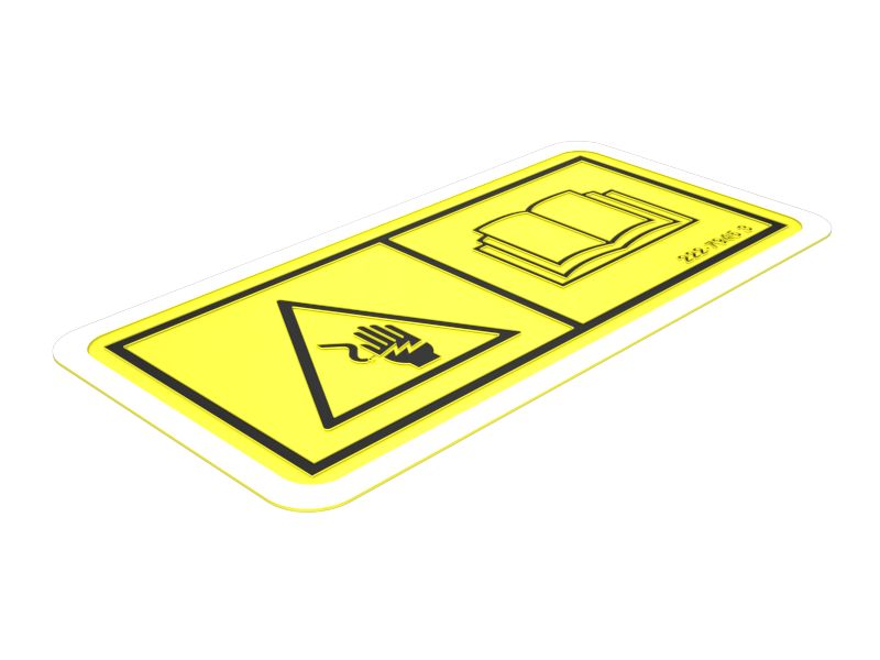 222-7945: Предупреждающая табличка об опасности поражения электрическим током