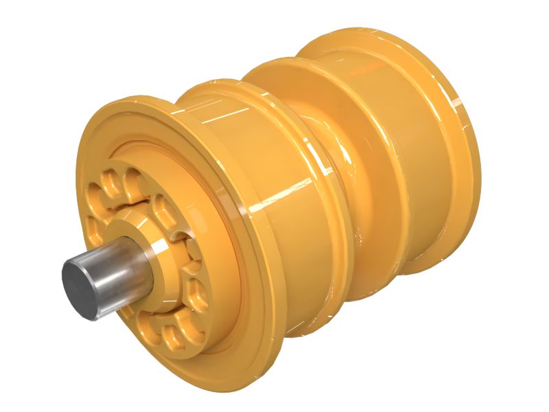 Двухребордный опорный каток