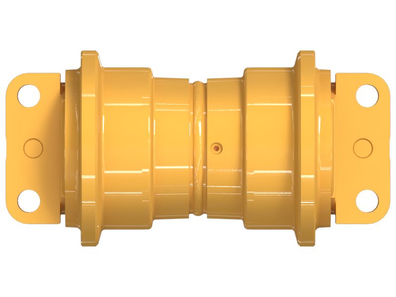 Одноребордный опорный и поддерживающий каток гусеничной ленты