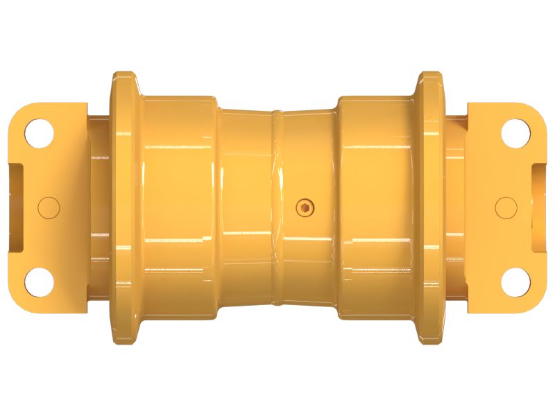 Одноребордный опорный и поддерживающий каток гусеничной ленты