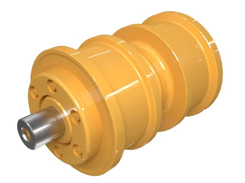 Двухребордный опорный каток