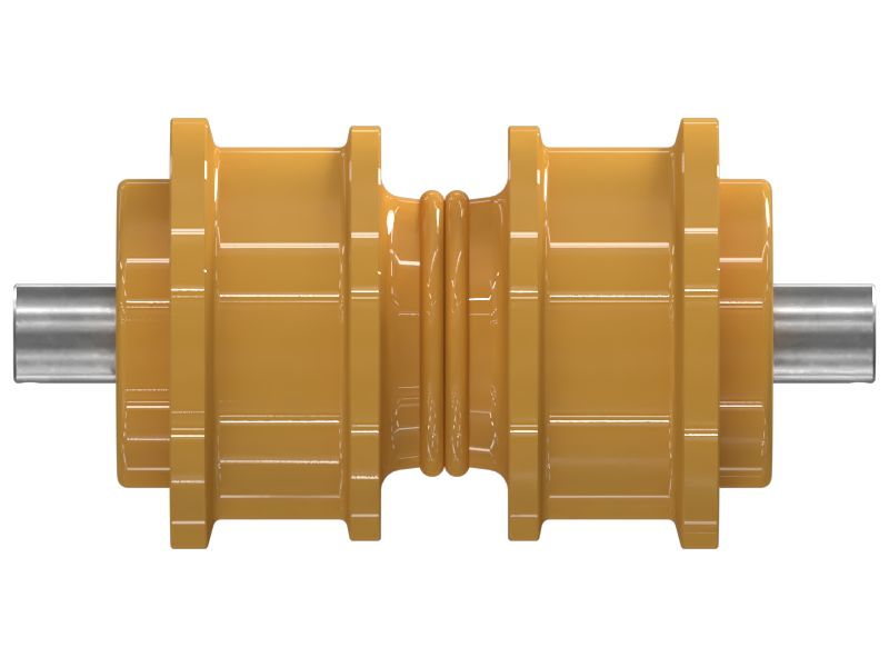 Двухребордный опорный каток