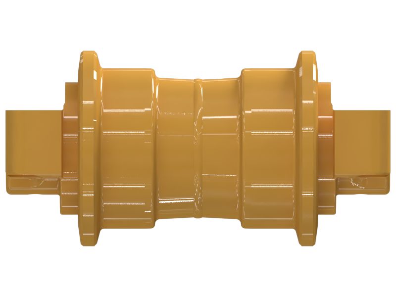 Одноребордный опорный и поддерживающий каток гусеничной ленты