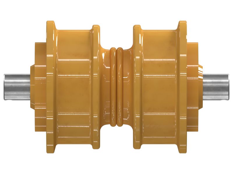 Двухребордный опорный каток