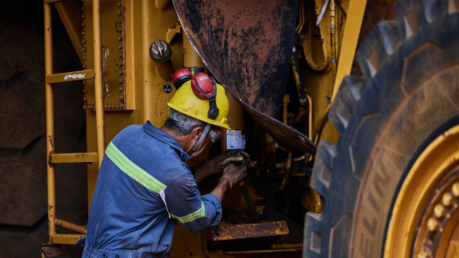 Man servicing equipment