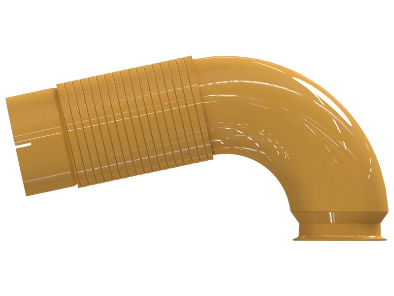 Стальной патрубок воздухопровода с наружным диаметром 156,70 мм