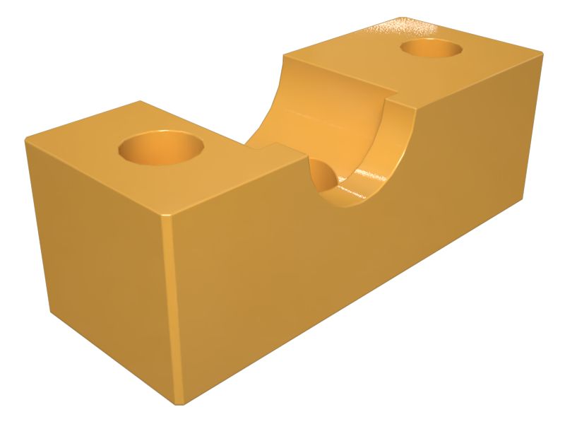 Зажимная колодка для направляющего колеса гусеничной ленты