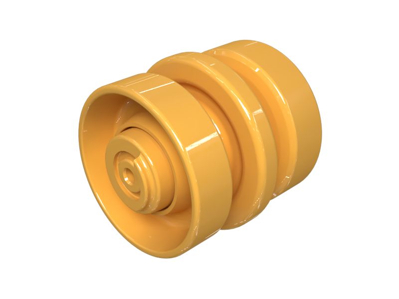 Трехребордный опорный каток