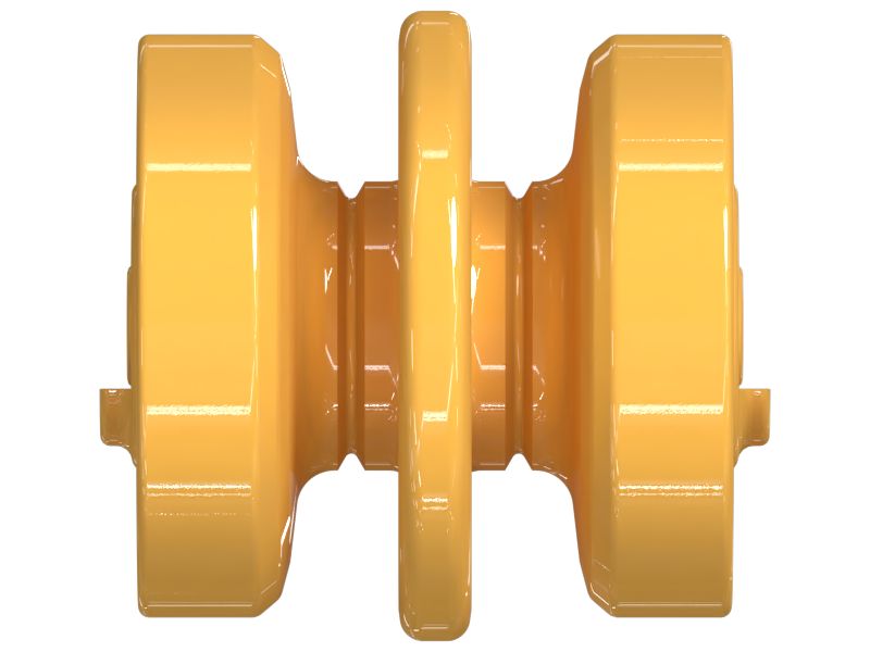 Трехребордный опорный каток