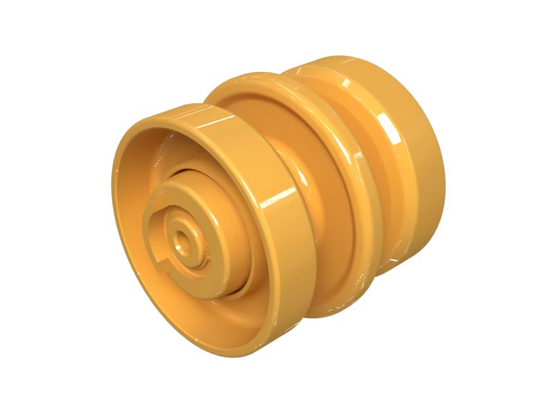 Трехребордный опорный каток