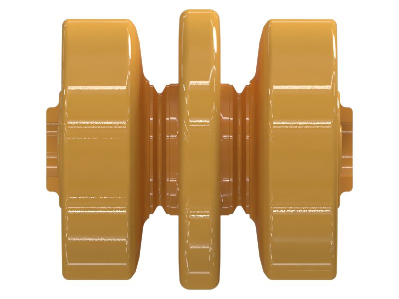 Трехребордный опорный каток