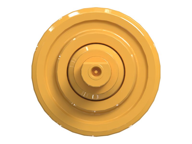 Высокий двухребордный опорный каток арктического исполнения