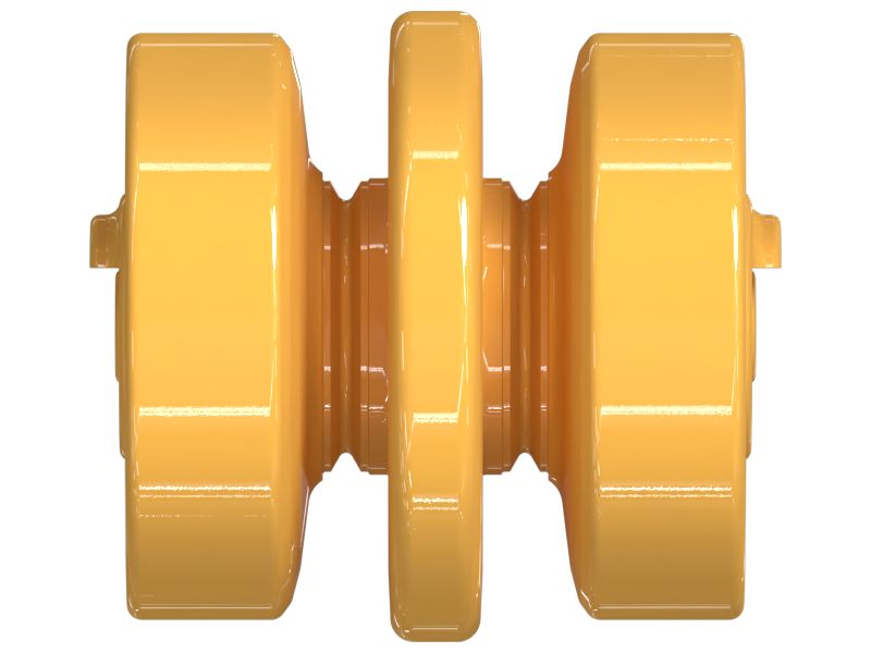 Трехребордный опорный каток